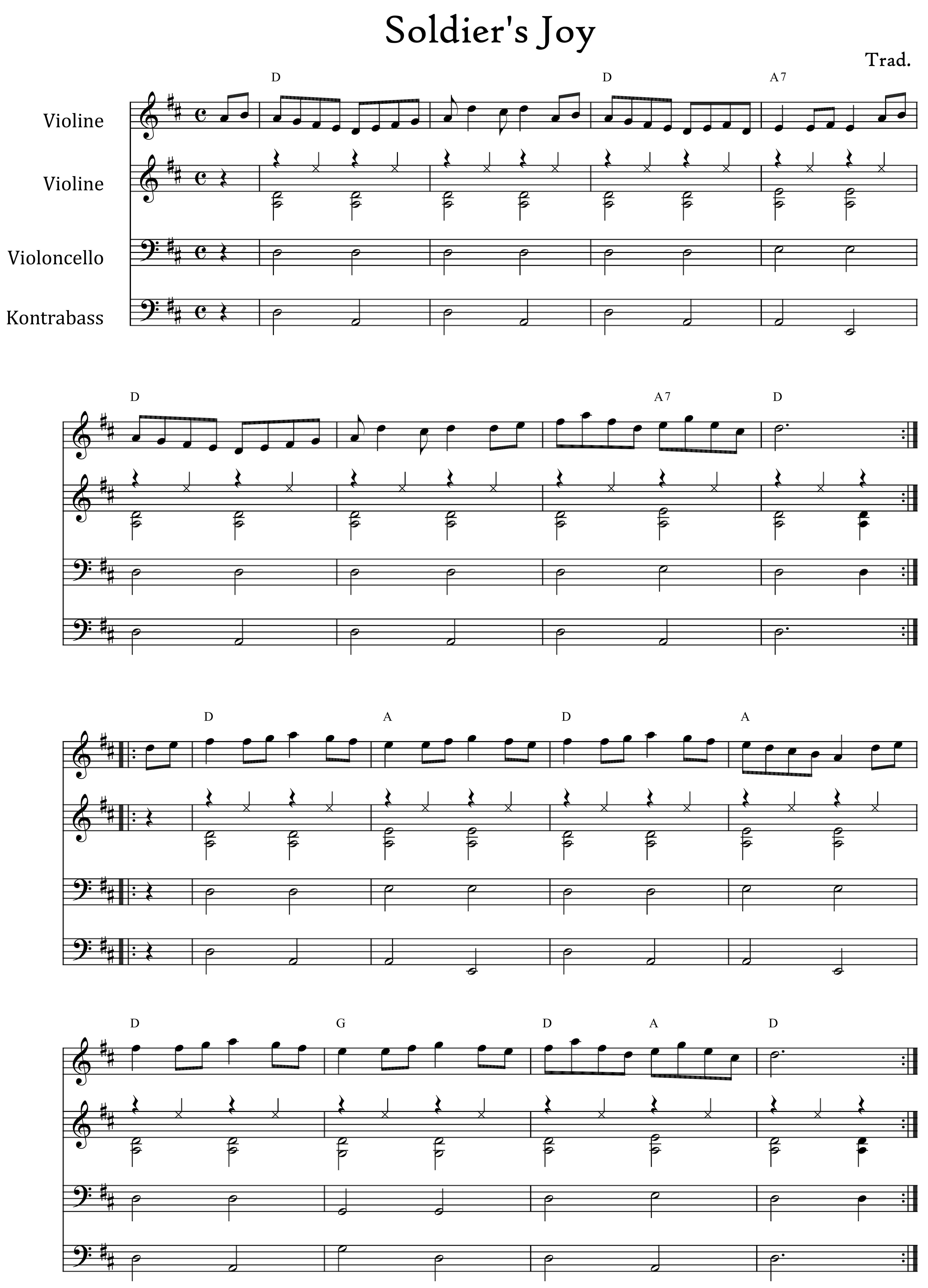 Notenbeispiel 4: Soldier's Joy