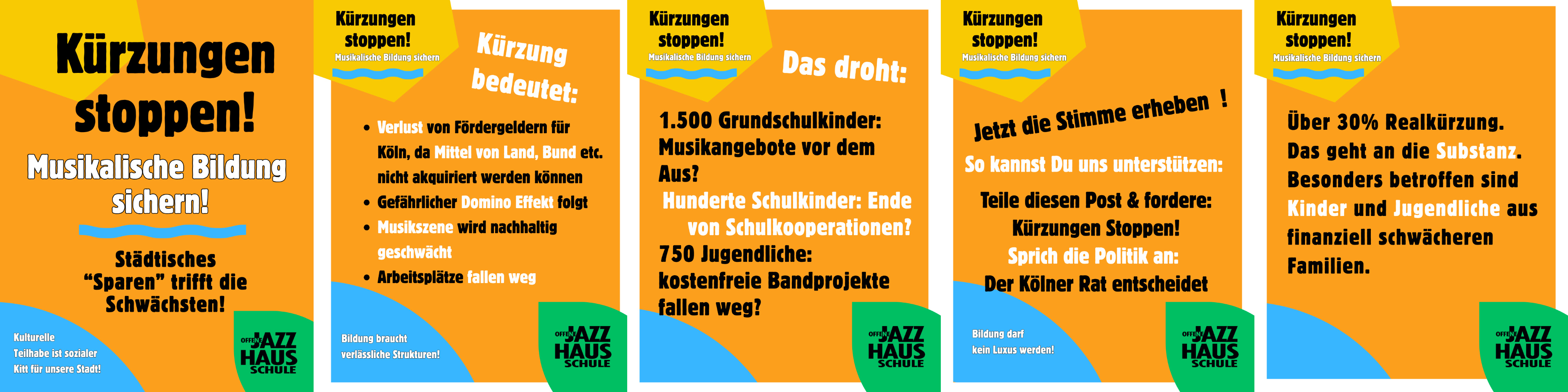 Kürzungen stoppen Musikalische Bildung sichern Collage