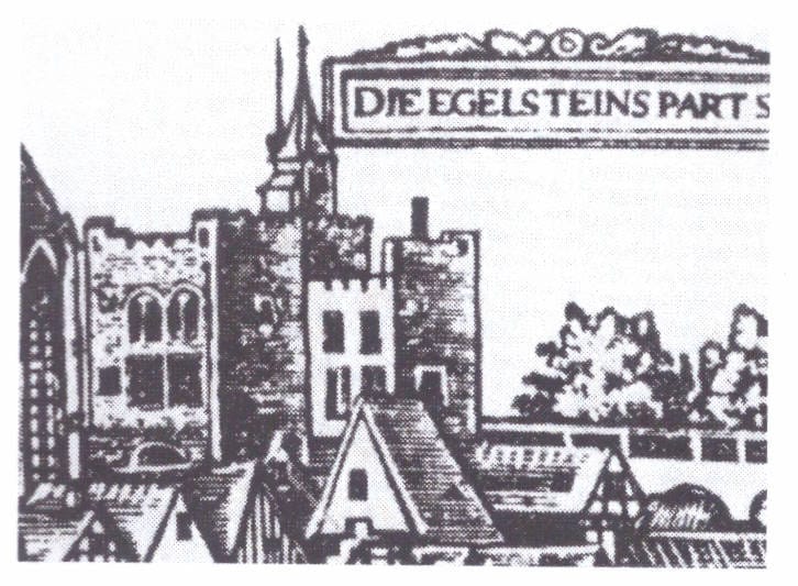 Abb.1: Eigelstein-Torburg, Stadtseite, 1531 (Anton Woensam von Worms – Standtansicht, Ausschnitt)
